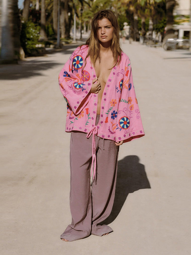 Stylish Women's Floral Jacket for Casual Spring Outfits - Cherished Harbor Gifts