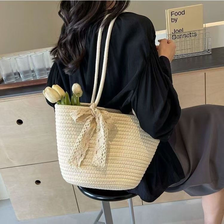 Extra Large Straw Tote for Beach and Everyday Use - Cherished Harbor Gifts
