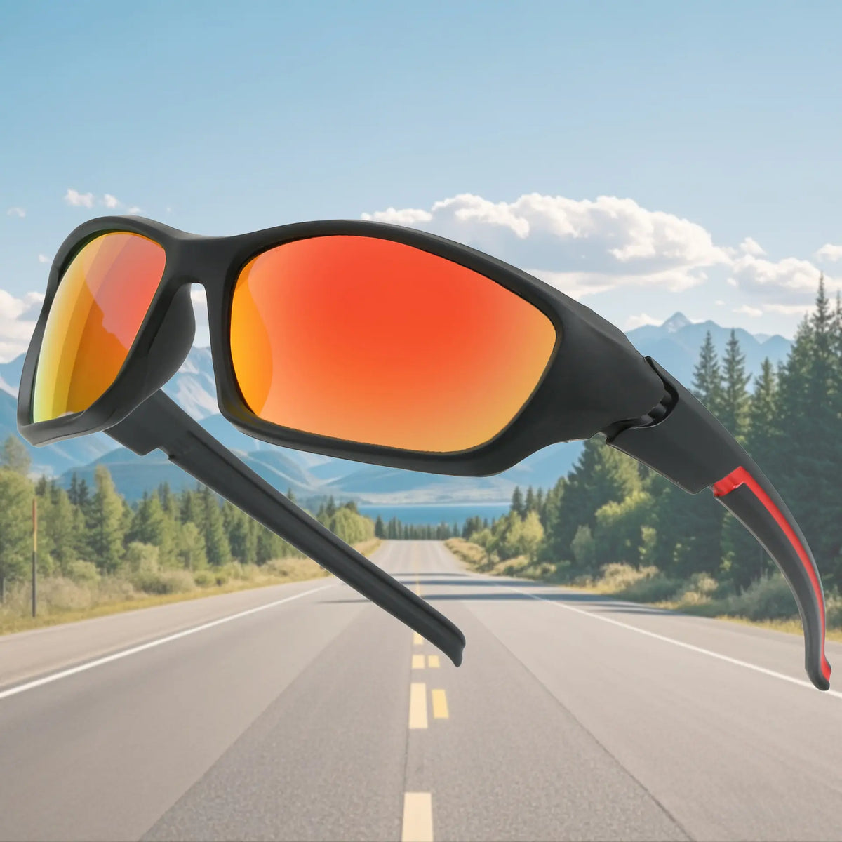 Outdoor Sports Sunglasses with PC Lens