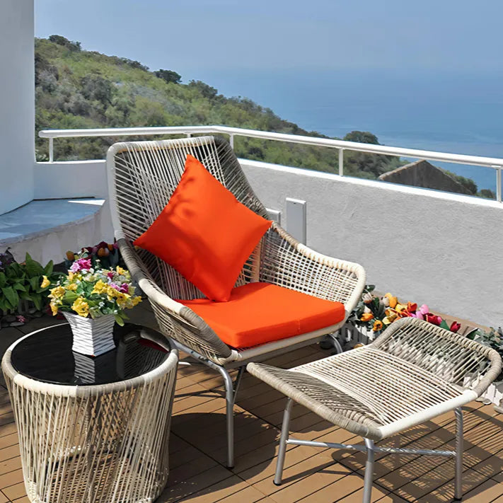 Modern Outdoor Rattan Lounge Chair