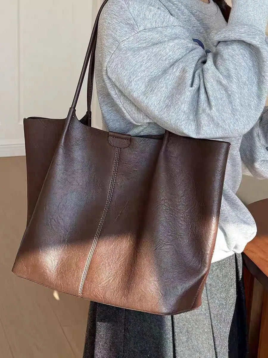 mothers day Fashion PU Mother-Daughter Tote Bag