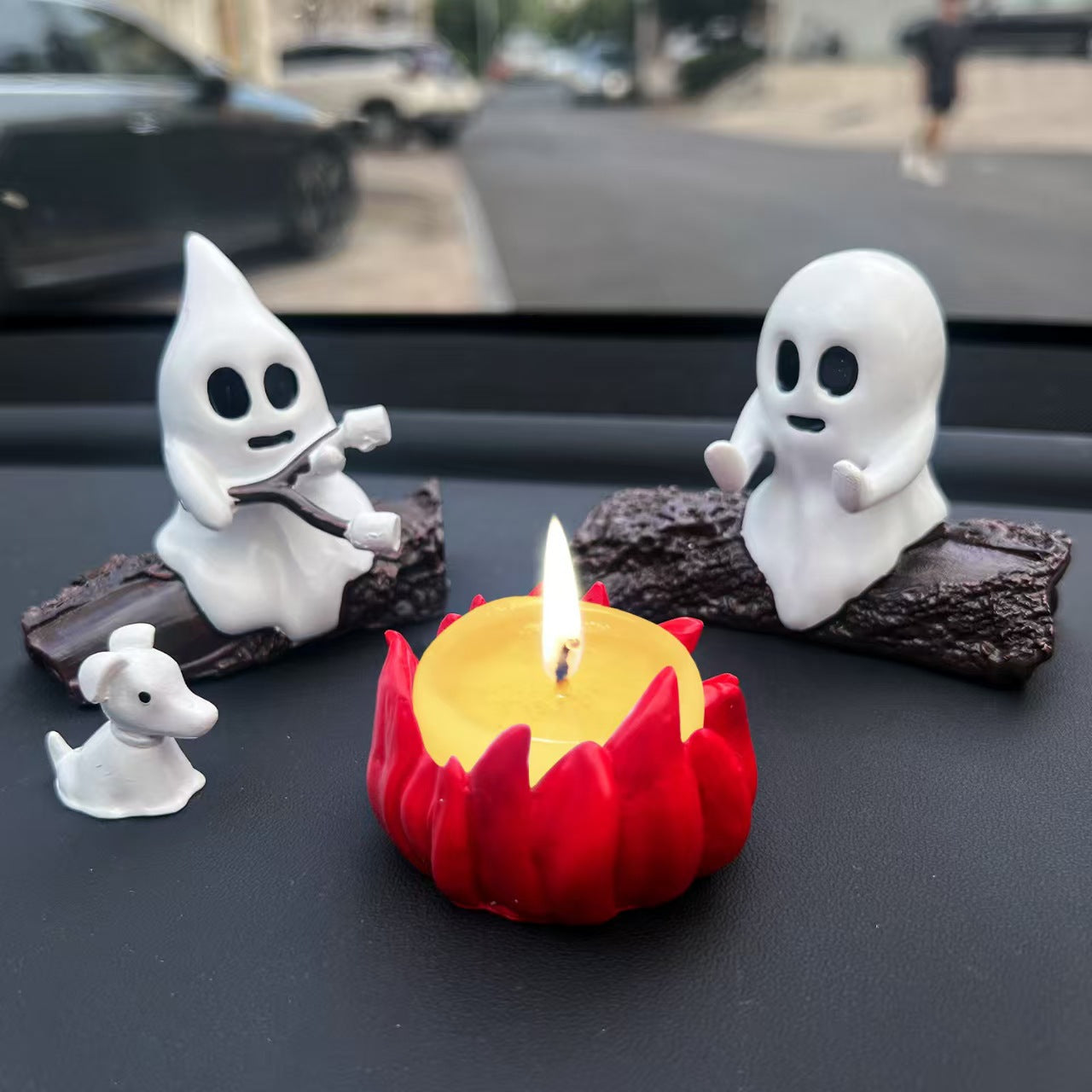 Halloween Night Light - Flickering Campfire Ornament Gift - Cherished Harbor Gifts