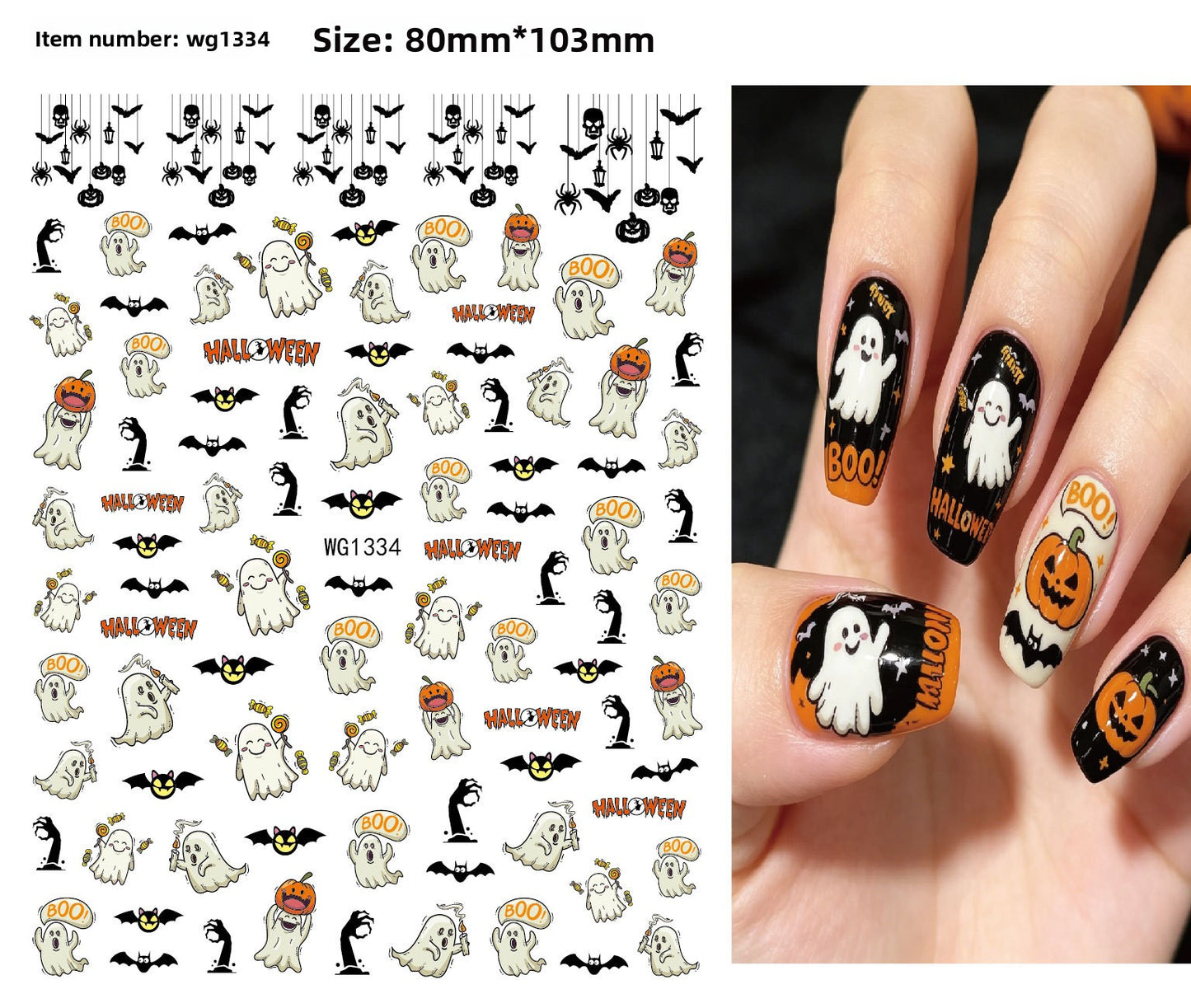 Halloween Nail Art Stickers for Spooky DIY Nail Designs - Cherished Harbor Gifts