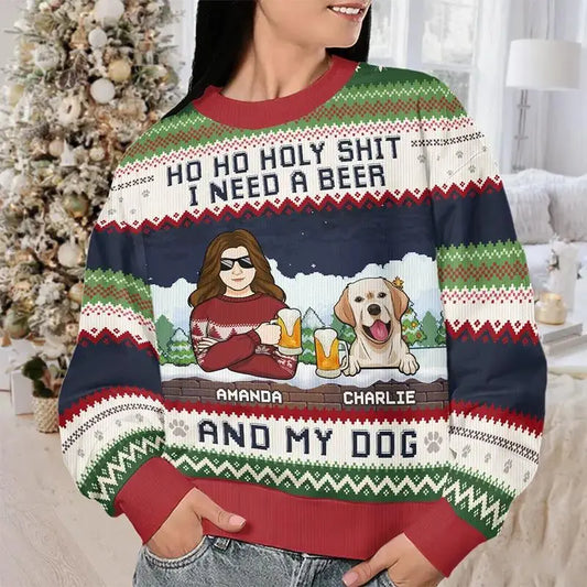 Personalized Christmas Sweatshirt for Pet Lovers Unisex by Inkedjoy