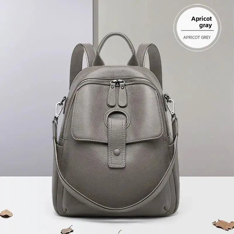 Genuine Leather Anti-Theft Backpack | Large Capacity Cowhide Business Travel Bag by Cherished Harbor Gifts by TED