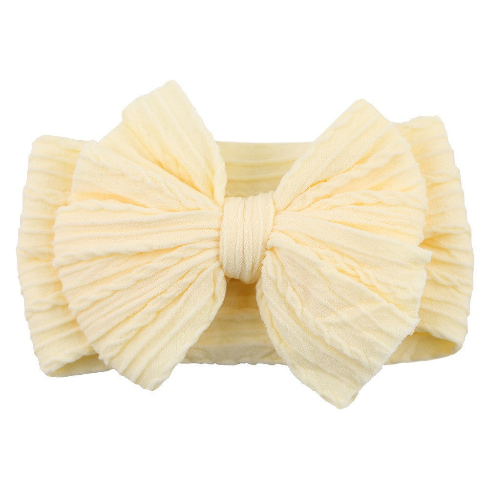Handmade Baby Girl Headband with Braided Bow Design - Cherished Harbor Gifts