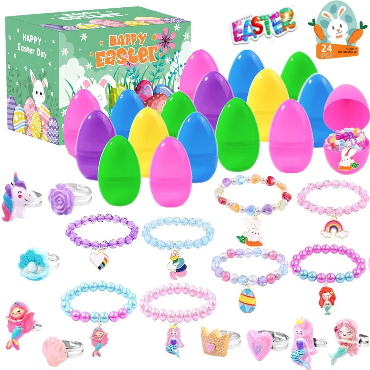 Easter Surprise Eggs with Hidden Toys for Children