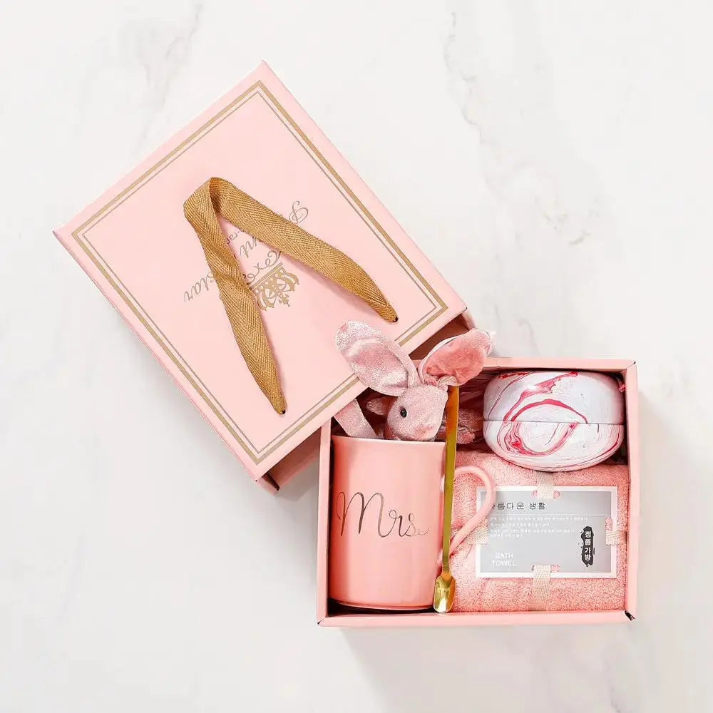 Elegant Ceramic Cup Gift Set for Weddings and Birthdays by TED