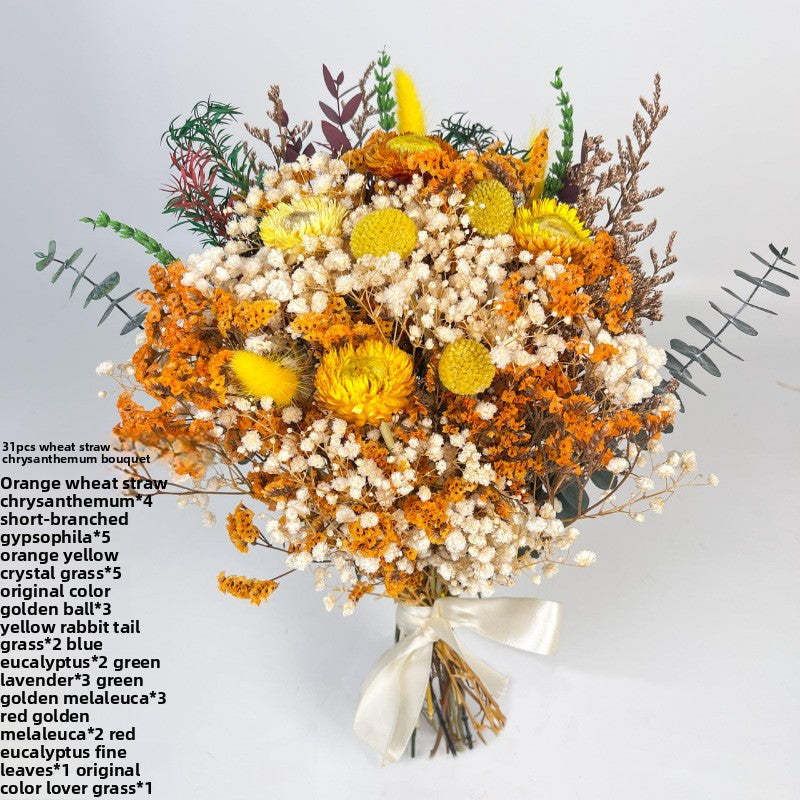 Natural Dried Flower Bouquet for Home and Wedding Decor - Cherished Harbor Gifts