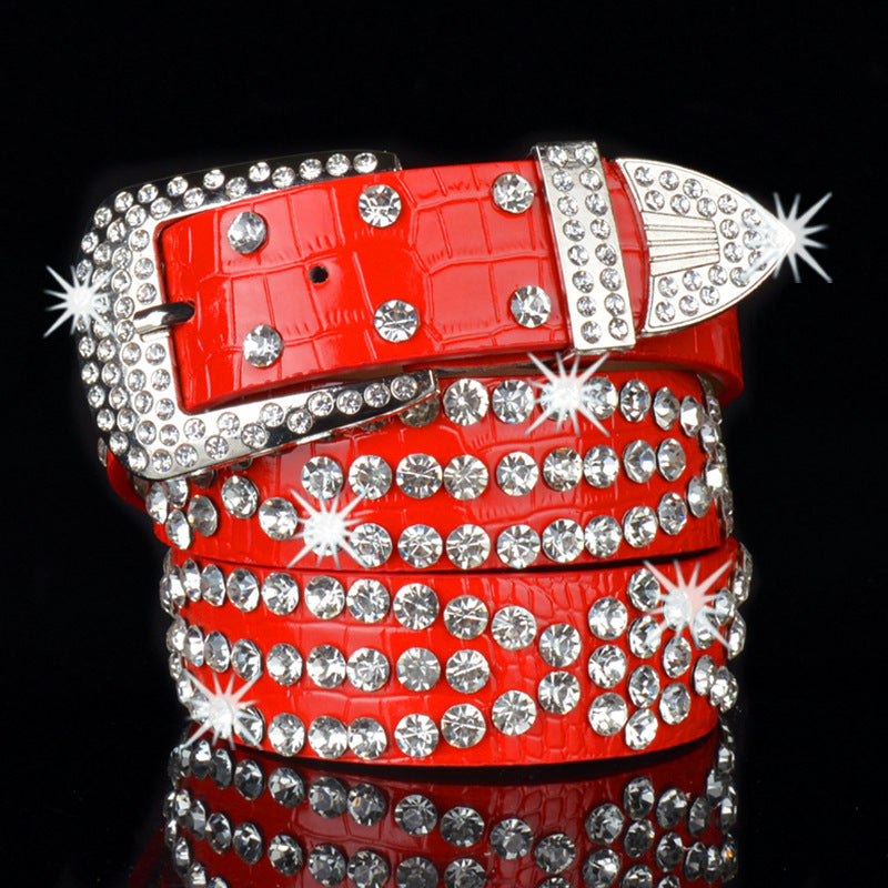 Stylish Rhinestone Leather Belt for Women Fashion Accessory - Cherished Harbor Gifts