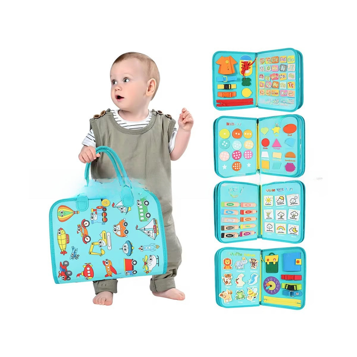 Montessori Sensory Activity Board for Toddler Learning Fun - Cherished Harbor Gifts