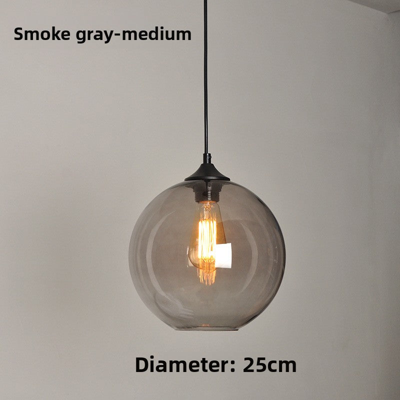 Vintage Pendant Light - Retro Glass Globe Ceiling Lamp - Cherished Harbor Gifts