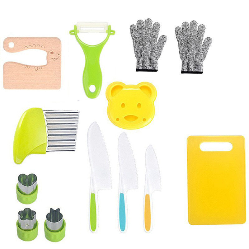 Kids Safe Toddler Kitchen Knife Set for Cooking Practice - Cherished Harbor Gifts