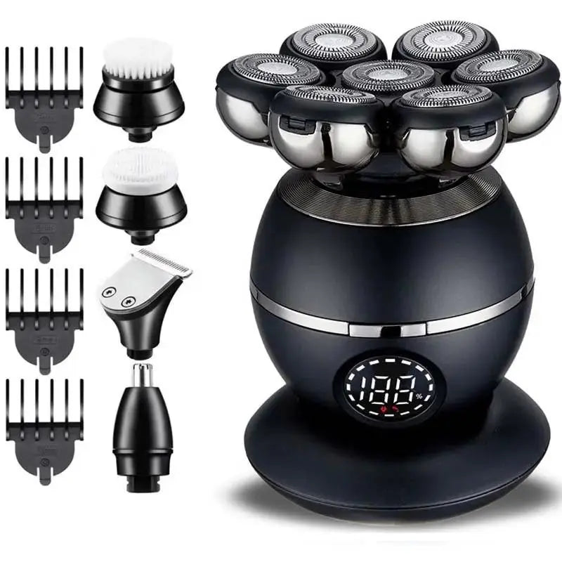 Waterproof Electric Head Shaver for Men with Digital Display by TED