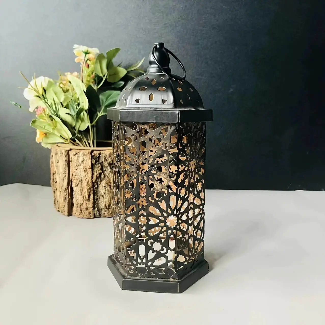 Retro Moroccan LED Lantern for Home Decor by TED