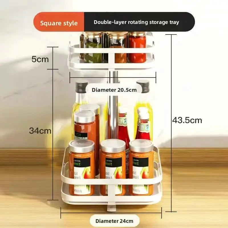 360 Rotating Condiment Rack | 1-3 Tier Kitchen Counter Organizer by TED
