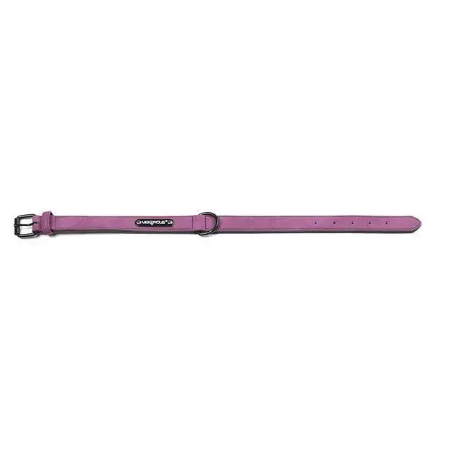 Frosted Leather Dog Collar | Adjustable Solid Color Collar for Small & Large Dogs by TED