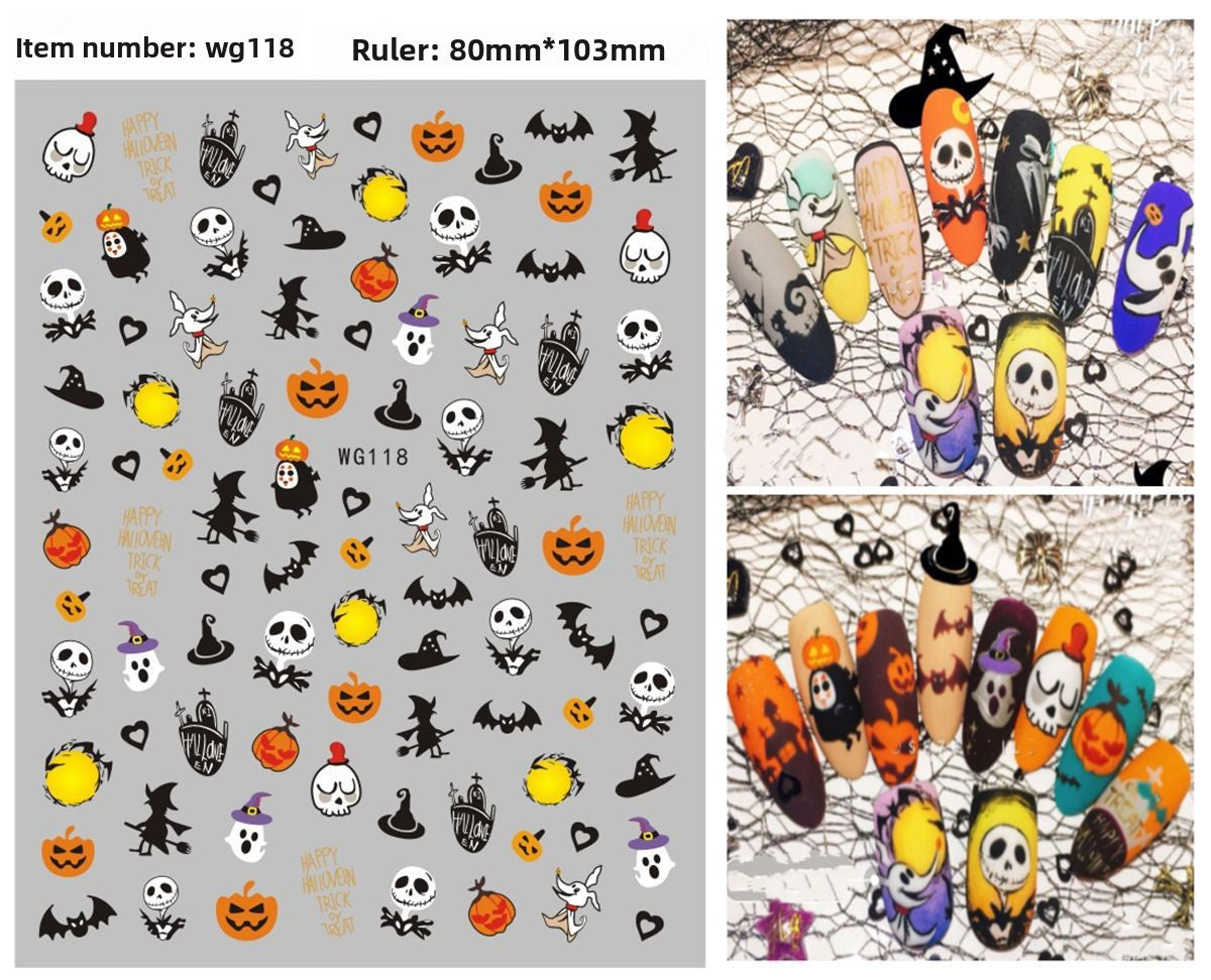 Halloween Nail Art Stickers for Spooky DIY Nail Designs - Cherished Harbor Gifts