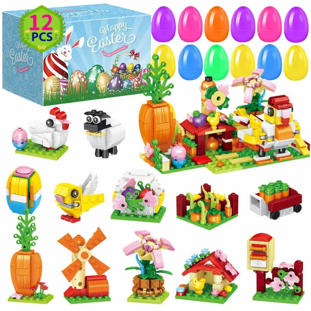 Easter Surprise Eggs with Hidden Toys for Children