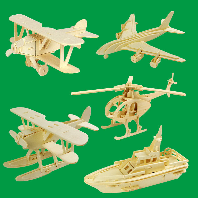 3D Wooden Aircraft Model DIY Educational Building Toy - Cherished Harbor Gifts