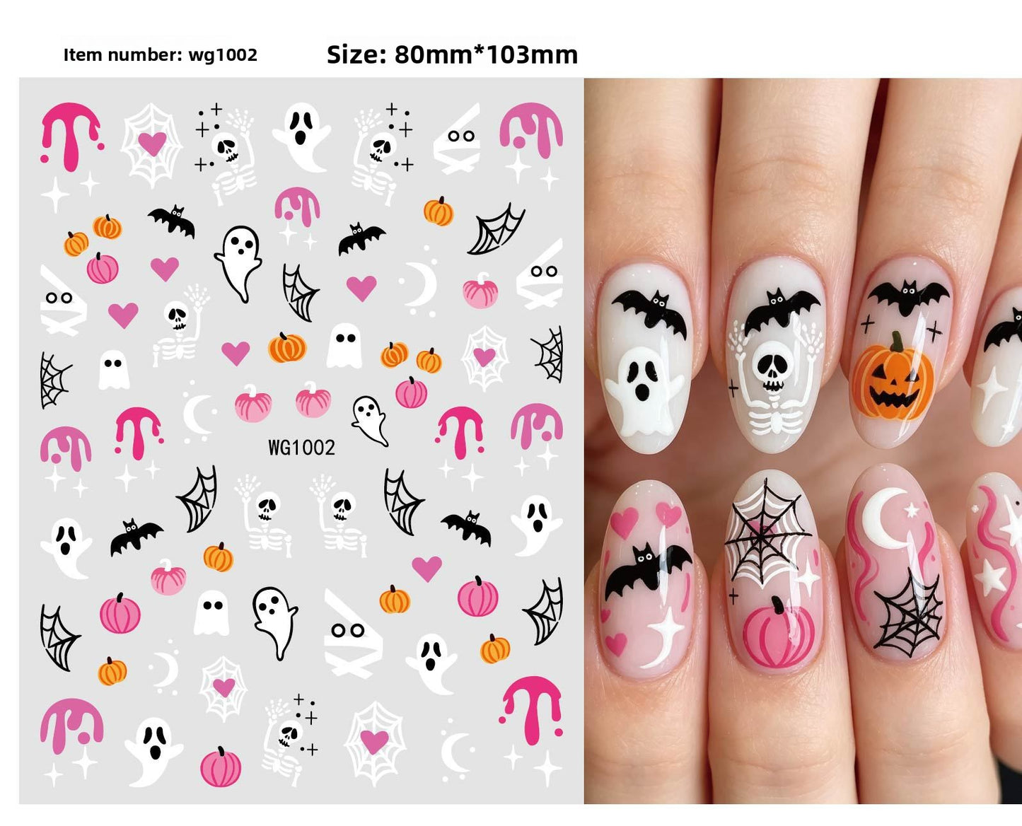 Halloween Nail Art Stickers for Spooky DIY Nail Designs - Cherished Harbor Gifts