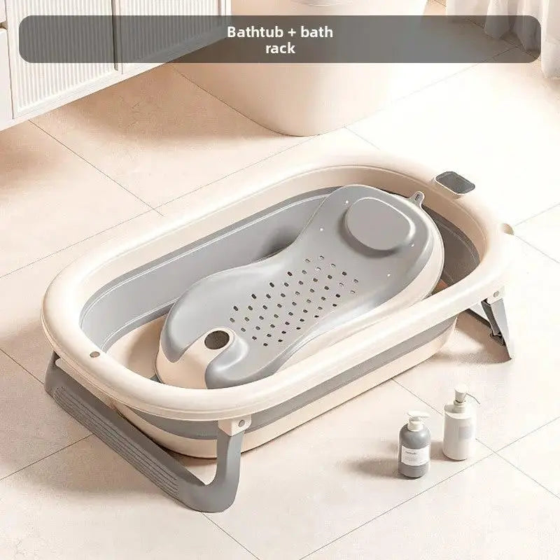 Portable Baby Bathtub with Temperature Display for Infants by TED