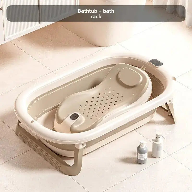 Portable Baby Bathtub with Temperature Display for Infants by TED