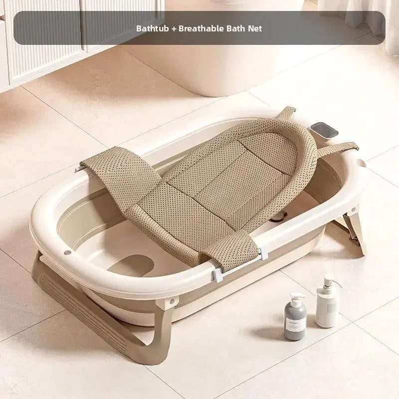 Portable Baby Bathtub with Temperature Display for Infants by TED