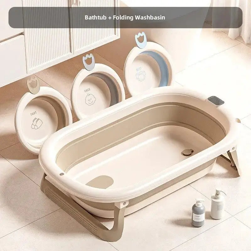 Portable Baby Bathtub with Temperature Display for Infants by TED