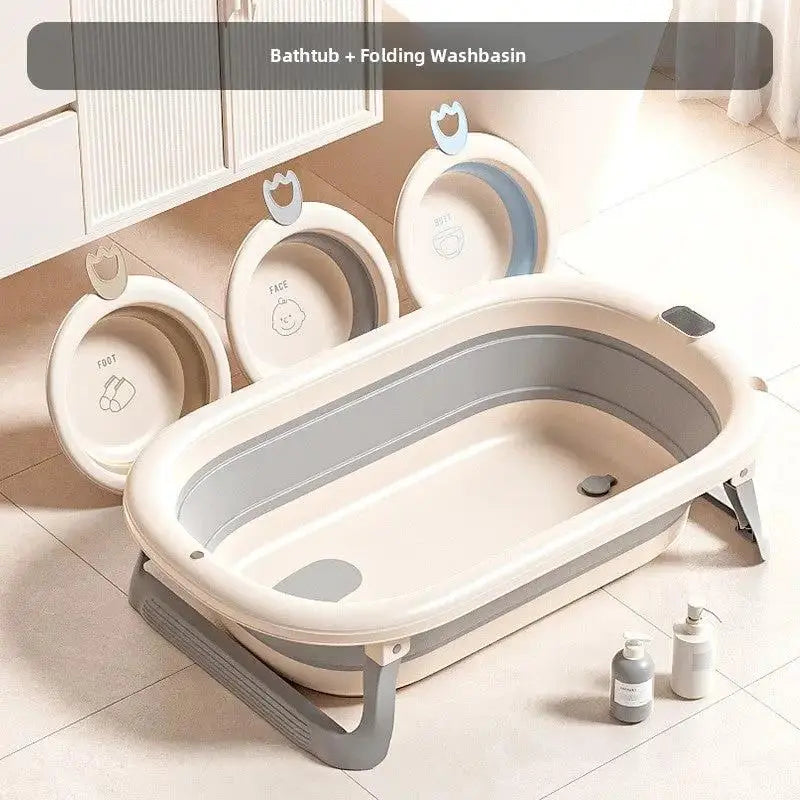 Portable Baby Bathtub with Temperature Display for Infants by TED