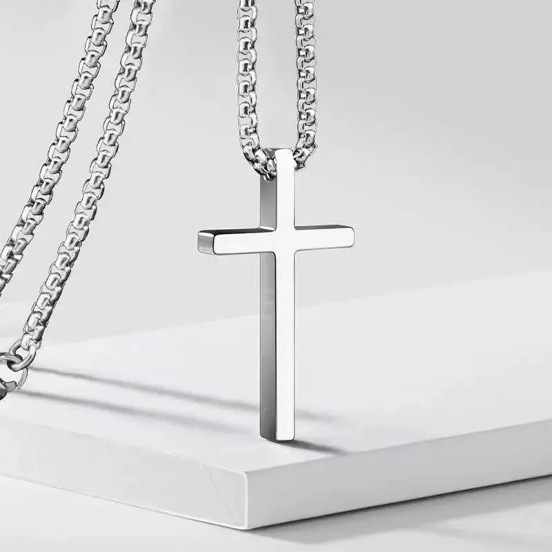 Stylish Cross Pendant Necklace Men for Hip Hop Fashion by TED