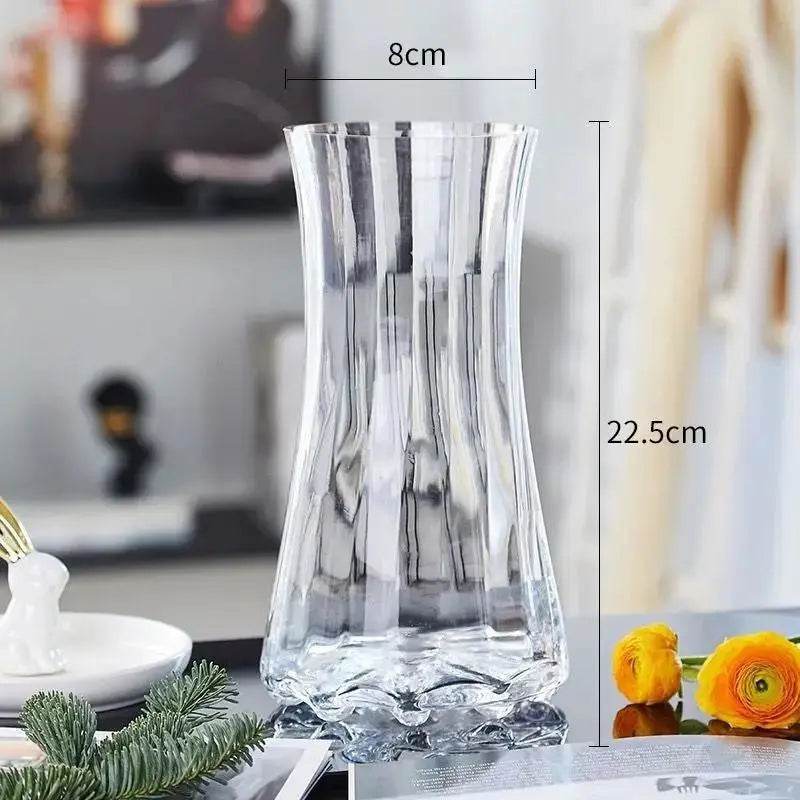 Nordic Glass Vase Triangular Flower Vase Home Decor by TED