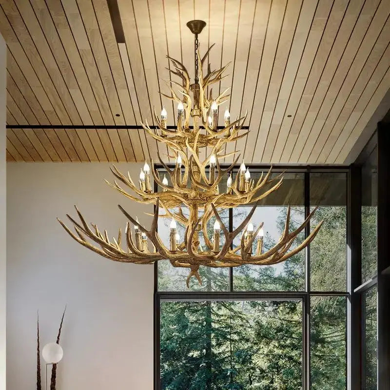 Antler Resin Chandelier Lighting by TED