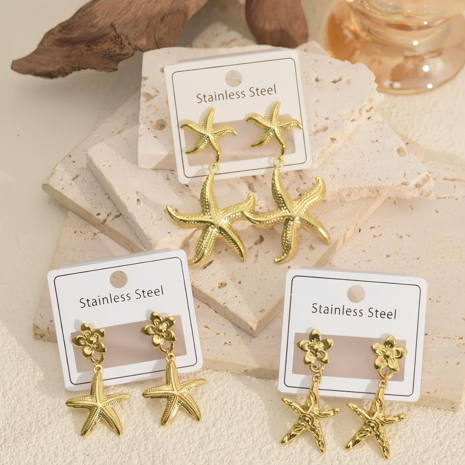 Coastal Starfish Earrings for Summer Vacation Style - Cherished Harbor Gifts
