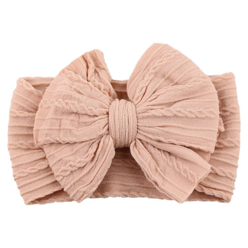 Handmade Baby Girl Headband with Braided Bow Design - Cherished Harbor Gifts