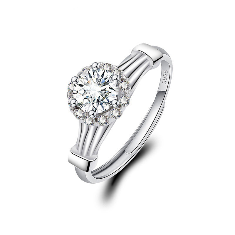 Adjustable Engagement Ring - Cubic Zirconia Promise Ring - Cherished Harbor Gifts