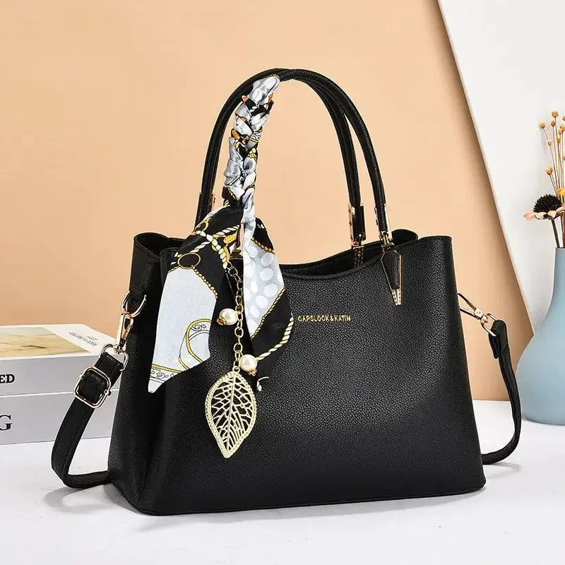 Women's British-Style PU Handbag | Soft Shoulder Bag with Adjustable Strap by TED