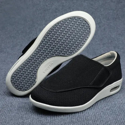 Unisex Breathable Velcro Walking Shoes | Comfortable Non-Slip Mesh Shoes by TED