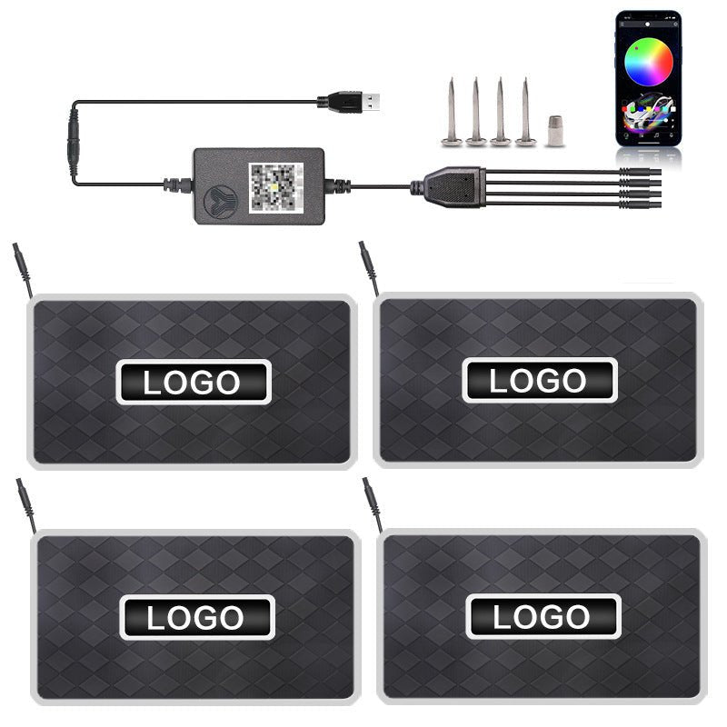 Bluetooth RGB Car Floor Mat With 44 LED Lights, Voice Control & Smartphone App Customization - Cherished Harbor Gifts