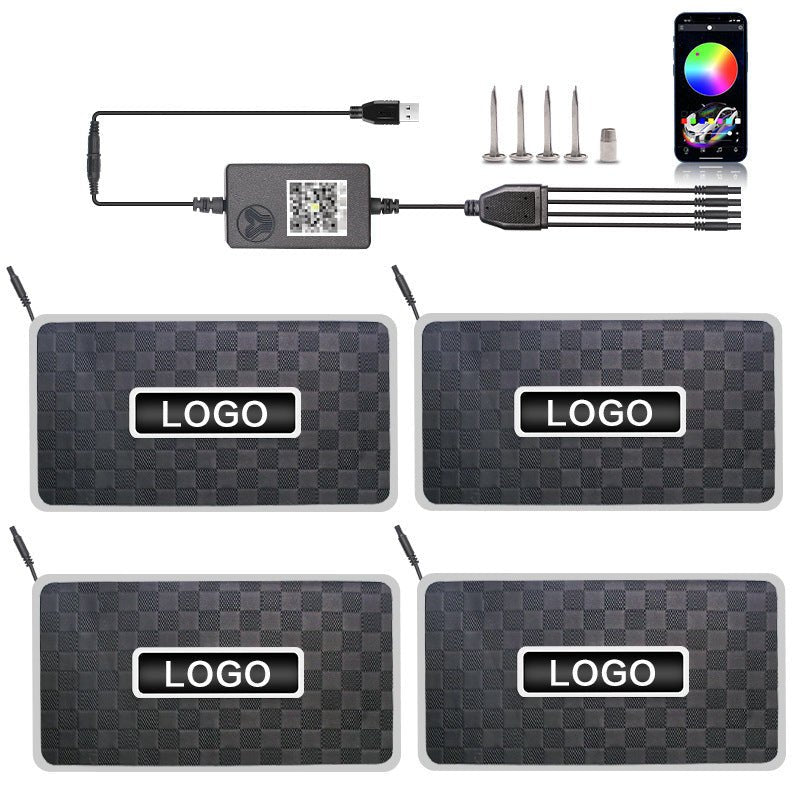 Bluetooth RGB Car Floor Mat With 44 LED Lights, Voice Control & Smartphone App Customization - Cherished Harbor Gifts