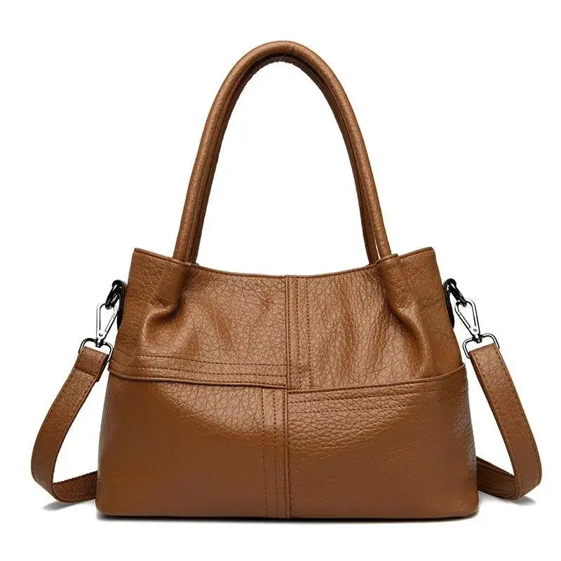Genuine Cowhide Leather Tote Bag for Women | Large Capacity Crossbody Handbag by TED