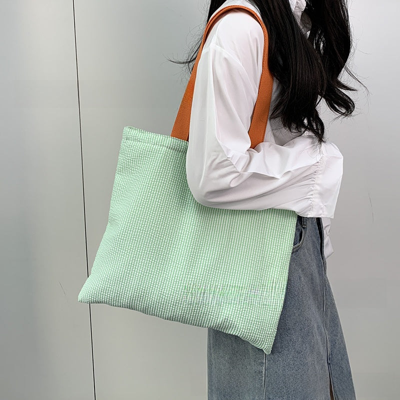 Hand Embroidered Canvas Shoulder Bag for Everyday Use - Cherished Harbor Gifts
