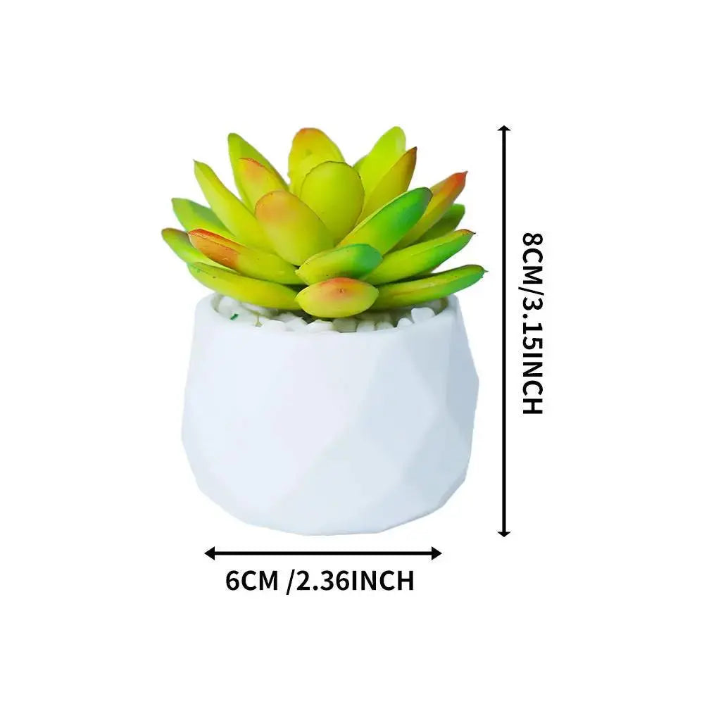 Mini Artificial Succulent Plant | Realistic Faux Desktop Home & Office Decor by TED