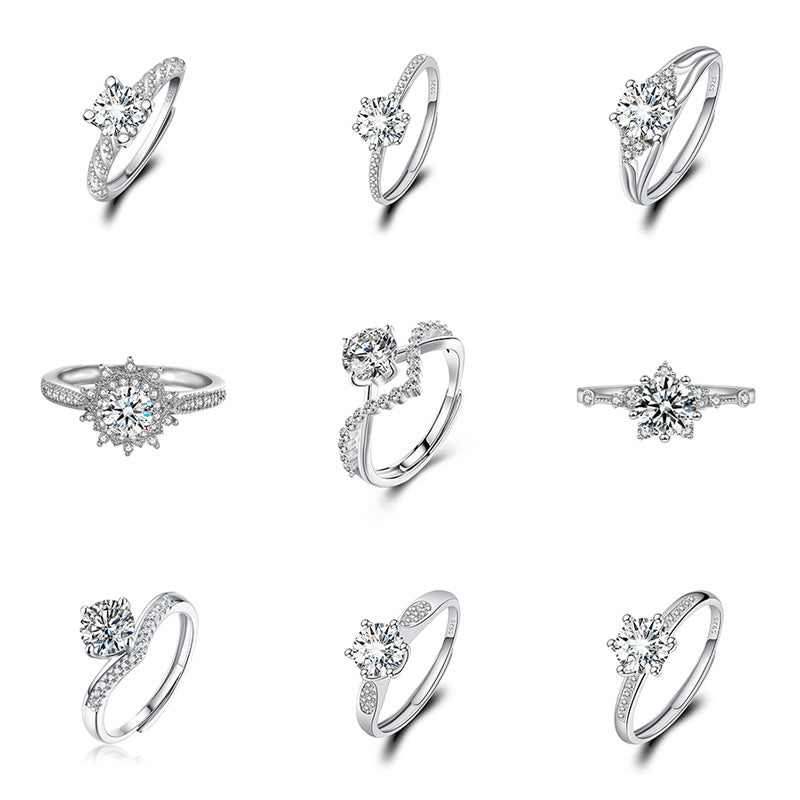 Adjustable Engagement Ring - Cubic Zirconia Promise Ring - Cherished Harbor Gifts