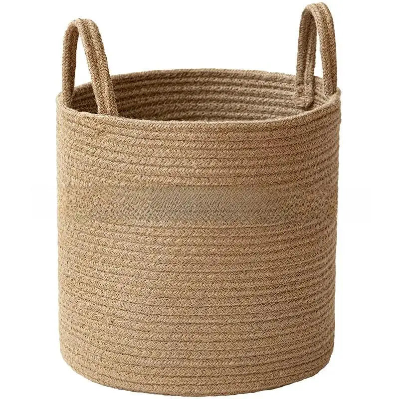 Personalized Foldable Cotton Rope Laundry Basket | Custom Home Storage Organizer by TED