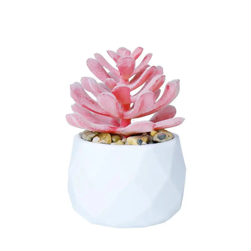Mini Artificial Succulent Plant | Realistic Faux Desktop Home & Office Decor by TED