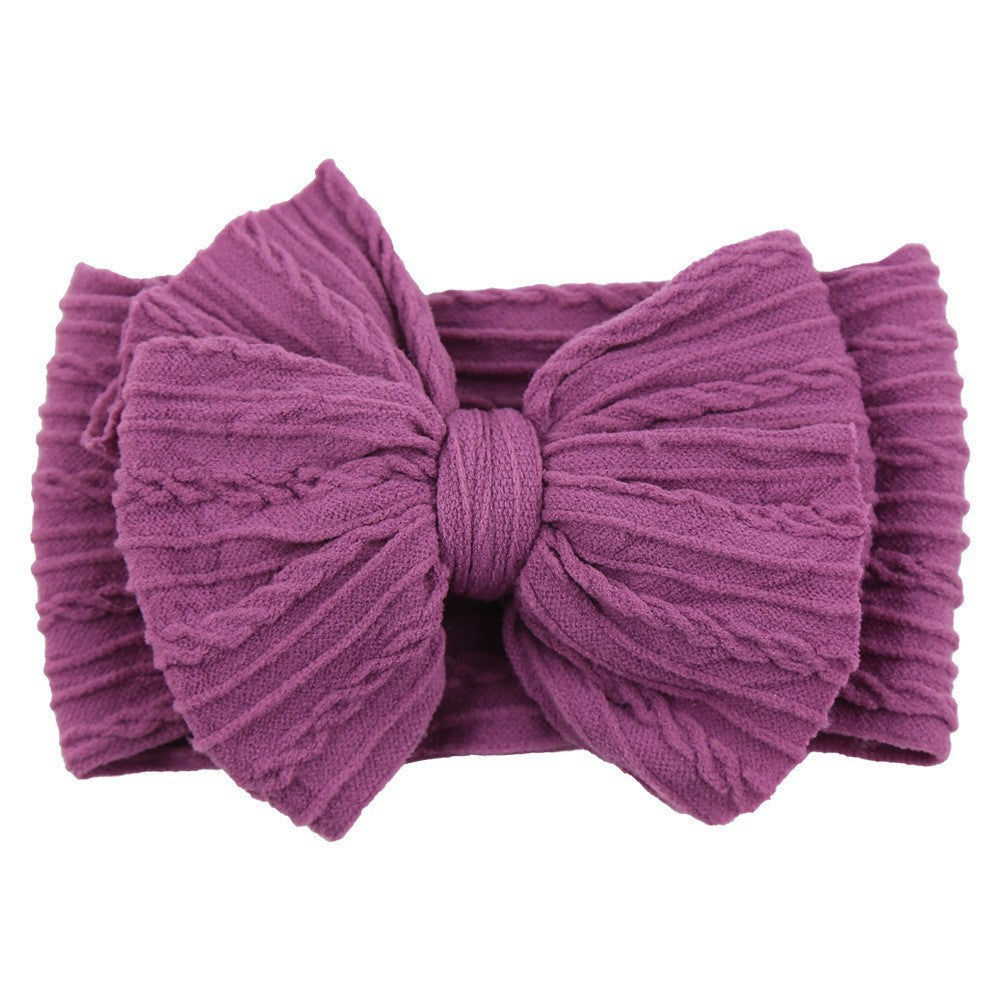 Handmade Baby Girl Headband with Braided Bow Design - Cherished Harbor Gifts