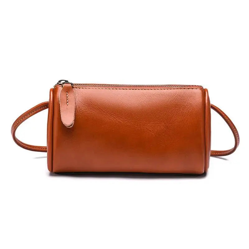 Personalized Genuine Leather Crossbody Bag | Custom Vintage Cowhide Shoulder Bag by TED