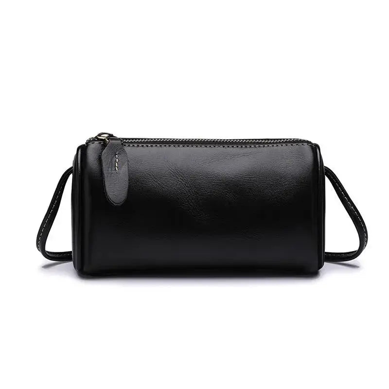 Personalized Genuine Leather Crossbody Bag | Custom Vintage Cowhide Shoulder Bag by TED