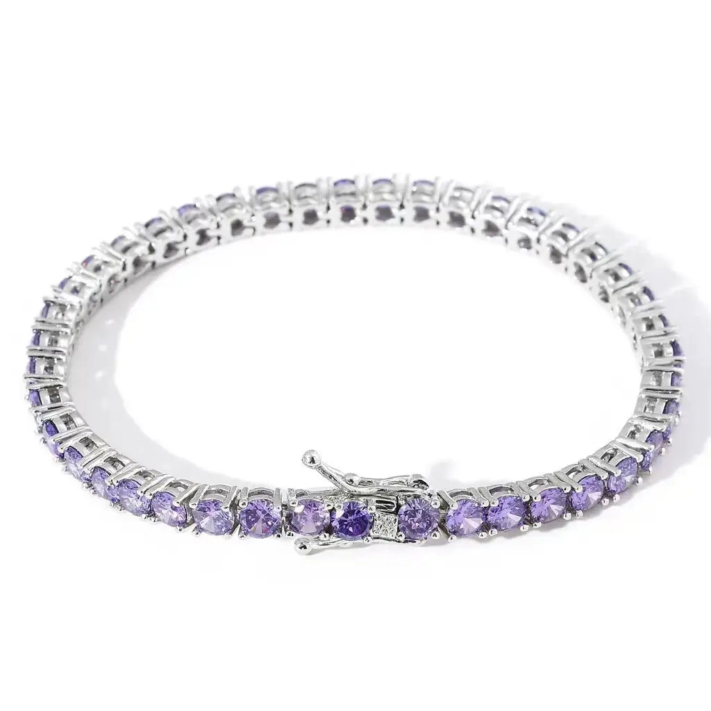 Unisex 4mm Cubic Zirconia Tennis Bracelet & Necklace | Silver, Gold & Rose Gold Jewelry by TED